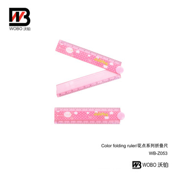 2016 10cm Cartoon Color Spot Folding Ruler for Office Stationery